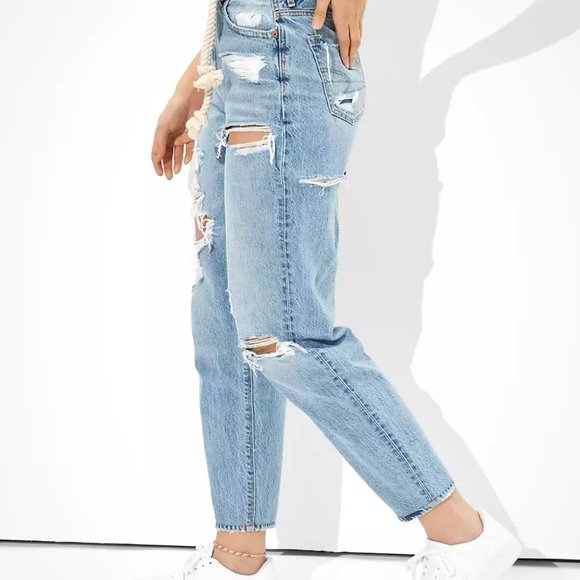 AE Relaxed Mom Jean Daylight Destroy - Picture 5 of 5